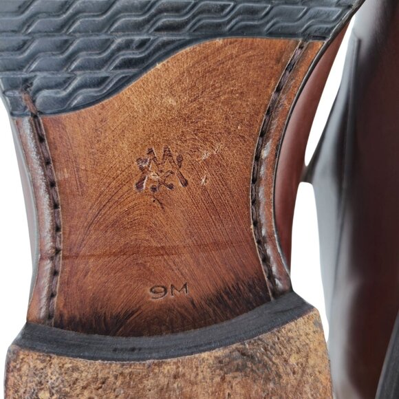 Mezlan Spain Men size 9 Burnished Brown Calf Leather Dress Shoes Slip-on Loafers - Picture 13 of 13